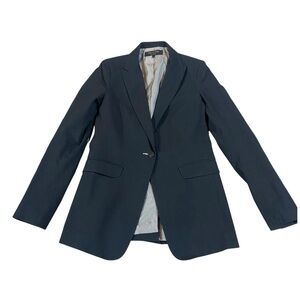 Rag & Bone Tessa Japanese Crepe Blazer Sz 0 Black